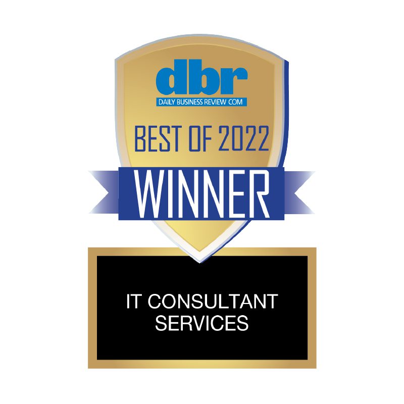 Emblem winner award for Daily Business Review's best IT consultant service