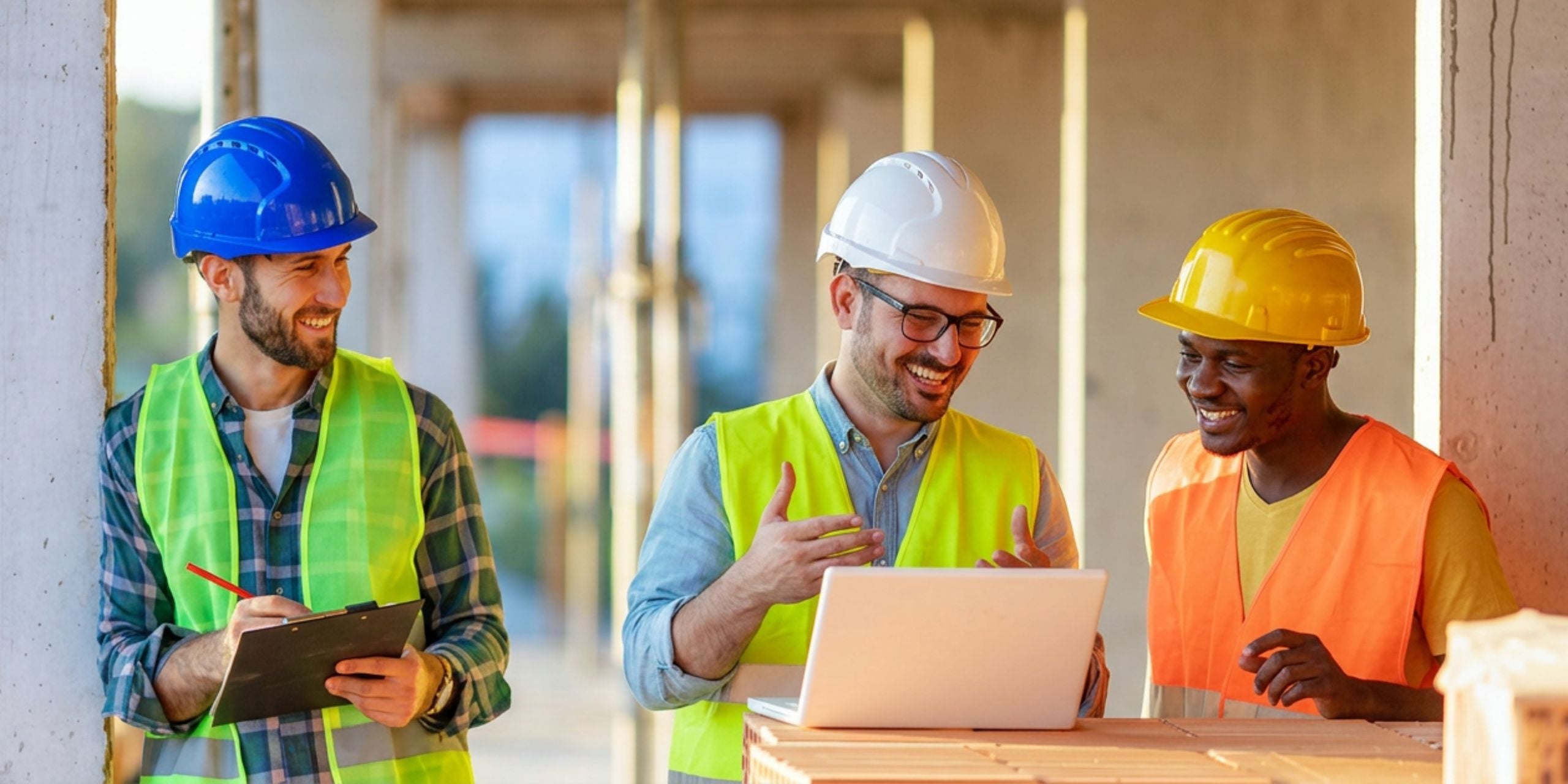 Home 22 Construction and engineering team in Nashville and Franklin using secure IT systems on a job site